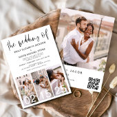 Die Hochzeit von Minimalistischem QR-Code Simple Einladung