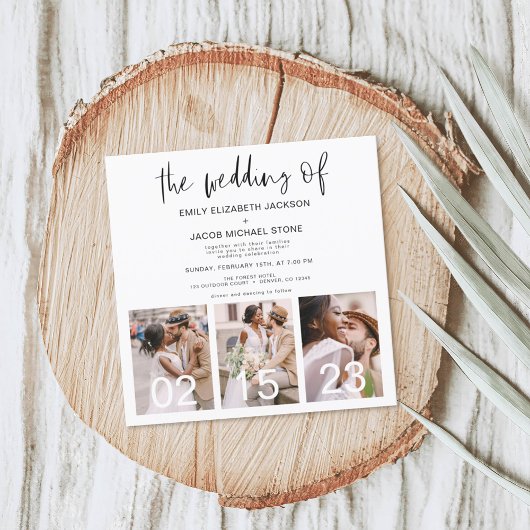 Die Hochzeit von Minimalistischem QR-Code Simple Einladung