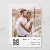 Die Hochzeit von Minimalistischem QR-Code Simple Einladung (Rückseite)