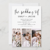 Die Hochzeit von Minimalistischem QR-Code Simple Einladung (Vorderseite)