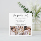 Die Hochzeit von Minimalistischem QR-Code Simple Einladung (Stehend Vorderseite)