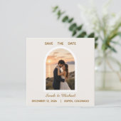 Die Hochzeit von Modern Arch Photo Save the Date (Stehend Vorderseite)