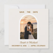 Die Hochzeit von Modern Arch Photo Save the Date (Vorderseite)