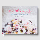 Die Hochzeit von, Namen und Datum, Blume Bouquet Gästebuch (Vorderseite)