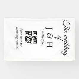 Die Hochzeit von Pärchennamen QR Code Scan Detail Banner