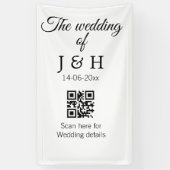 Die Hochzeit von Pärchennamen QR Code Scan Detail Banner (Vertikal)
