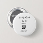 Die Hochzeit von Pärchennamen QR Code Scan Detail Button (Vorne & Hinten)