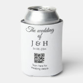 Die Hochzeit von Pärchennamen QR Code Scan Detail Dosenkühler (Kanne Vorderseite)