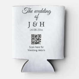 Die Hochzeit von Pärchennamen QR Code Scan Detail Dosenkühler