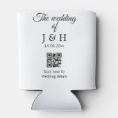 Die Hochzeit von Pärchennamen QR Code Scan Detail Dosenkühler (Rückseite)