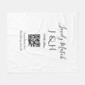 Die Hochzeit von Pärchennamen QR Code Scan Detail Fleecedecke (Vorderseite (Horizontal))