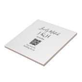 Die Hochzeit von Pärchennamen QR Code Scan Detail Fliese (Seite)