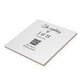 Die Hochzeit von Pärchennamen QR Code Scan Detail Fliese (Seite)