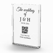 Die Hochzeit von Pärchennamen QR Code Scan Detail Fotoblock (Rechts)