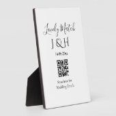 Die Hochzeit von Pärchennamen QR Code Scan Detail Fotoplatte (Seite)