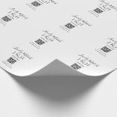 Die Hochzeit von Pärchennamen QR Code Scan Detail Geschenkpapier (Ecke)