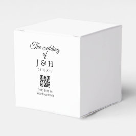 Die Hochzeit von Pärchennamen QR Code Scan Detail Geschenkschachtel