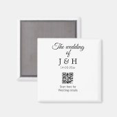 Die Hochzeit von Pärchennamen QR Code Scan Detail Magnet (Vorderseite/Rückseite)