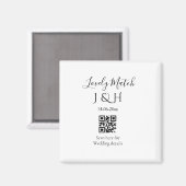 Die Hochzeit von Pärchennamen QR Code Scan Detail Magnet (Vorderseite/Rückseite)