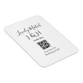Die Hochzeit von Pärchennamen QR Code Scan Detail Magnet (Rechte Seite)