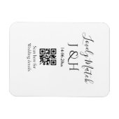 Die Hochzeit von Pärchennamen QR Code Scan Detail Magnet (Horizontal)