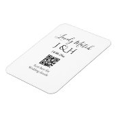 Die Hochzeit von Pärchennamen QR Code Scan Detail Magnet (Linke Seite)
