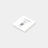 Die Hochzeit von Pärchennamen QR Code Scan Detail Post-it Klebezettel (angewinkelt)