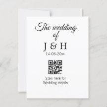 Die Hochzeit von Pärchennamen QR Code Scan Detail