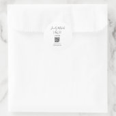 Die Hochzeit von Pärchennamen QR Code Scan Detail Runder Aufkleber (Tasche)