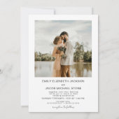 Die Hochzeit von QR-Code Modernes Foto Minimalisti Einladung (Rückseite)