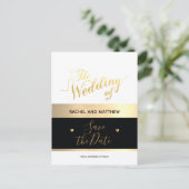 die Hochzeit von / rett-the-date Ankündigungspostkarte (Stehend Vorderseite)