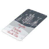 Die Hochzeit von Schneeabend- und Winterbäumen ret Magnet (Linke Seite)