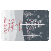 Die Hochzeit von Schneeabend- und Winterbäumen ret Magnet (Horizontal)