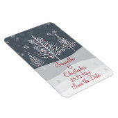 Die Hochzeit von Schneeabend- und Winterbäumen ret Magnet (Rechte Seite)