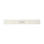 Die Hochzeit von Simple Elegant Gold White Einladungsbanderole (Flach)