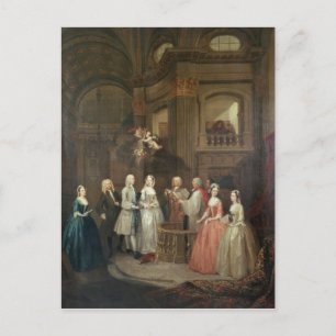 Die Hochzeit von Stephen Beckingham und Mary Cox Postkarte