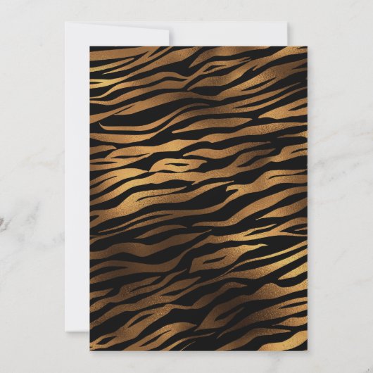 Die Hochzeit von Tigeraugen rettet das Datum Save The Date (Rückseite)