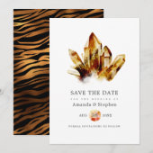 Die Hochzeit von Tigeraugen rettet das Datum Save The Date (Vorne/Hinten)