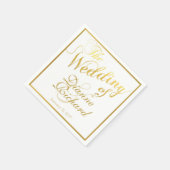 die Hochzeit von... unseren Namen Serviette (Ecke)