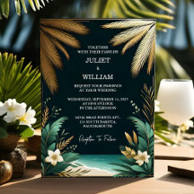 Die Hochzeit von Wreath Palm Tree Beach Green und 