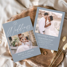 Die Hochzeit von zwei Foto Minimalistischen Dusty 