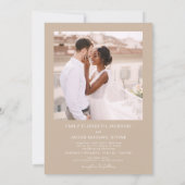 Die Hochzeit von zwei Foto Terrakotta Einladung (Rückseite)