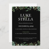 Die Hochzeit "zum Himmel zusammen" lädt ein Einladung (Vorne/Hinten)