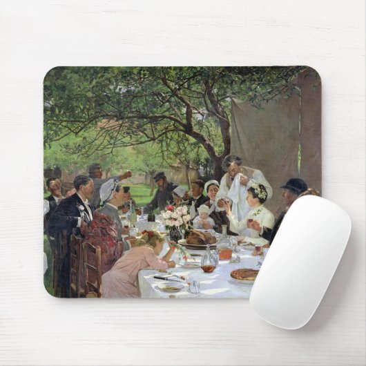 Die Hochzeits-Mahlzeit bei Yport, 1886 Mousepad (Mit Mouse)