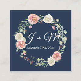 Die Hochzeits-Reihe, die Band-Marine stapelt, Quadratische Visitenkarte