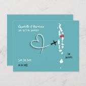 Die Hochzeitsdestination der Malediven Save the Da Save The Date (Vorne/Hinten)