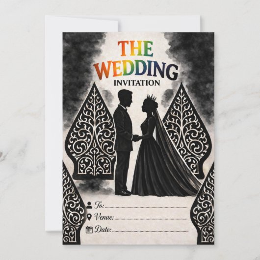 Die Hochzeitseinladung  Einladung (Vorderseite)