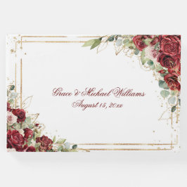 Die Hochzeitsempfehlung der Blushing Bride Rote Ro Gästebuch