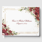 Die Hochzeitsempfehlung der Blushing Bride Rote Ro Gästebuch (Vorderseite)