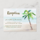 Die Hochzeitsempfehlung des Tropical Beach Palm Tr Begleitkarte (Vorderseite)